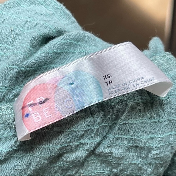 Free People Beach Seasons in the Sea Green Open Low Back Bohemian Midi Dress XS - Picture 8 of 10